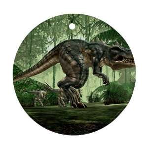  T Rex dinosaur tyrannosaurus rex Ornament round porcelain 