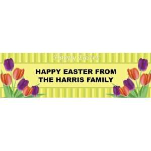  Easter Tulips Personalized Banner Medium 24 x 80 Health 