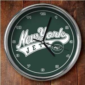  New York Jets 12 Chrome Clock