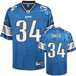 Kevin Smith Blue Reebok NFL Premier Detroit Lions Jersey 