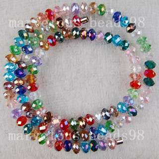 Multi color Crystal Beads Necklace Bracelet Set G3215  