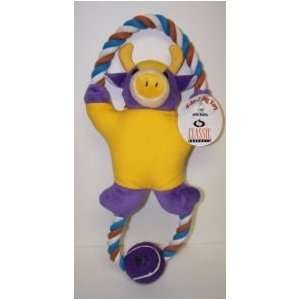   Plush, Rope, Canvas and Tennis Ball Bull Dog Toy