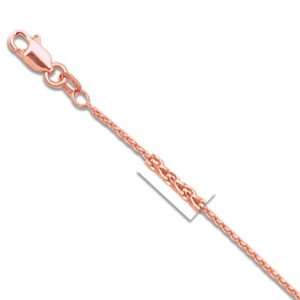  14k Solid Rose Gold 1.1 mm Round Wheat Chain 18 Jewelry
