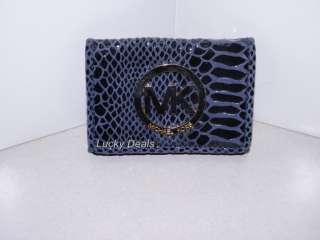 python embossed LEATHER CARD CASE by MICHAEL KORS