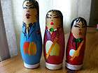 Set of 3 Nesting Doll Style Salt and Pepper Shakers Unusual