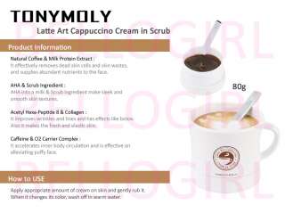 Tonymoly Latte Art Cappuccino Cream In Scrub 80g BELLOGIRL  