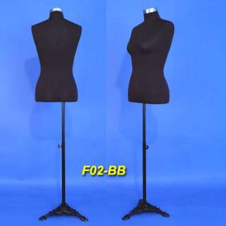 Brand New Black Female Mannequin Dress Form F02 BB   