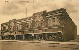 Edwardsville Illinois IL 1908 Palace Store Albertype  