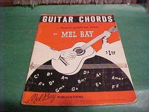 1959 GUITAR CHORDS PHOTO DIAGRAM FORM BOOK BY MEL BAY  