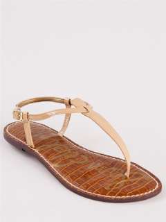 NEW SAM EDELMAN GIGI Women Casual T Strap Thong Flat Sandal sz Almond 