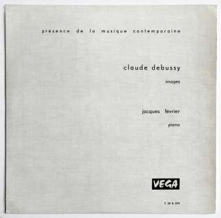 JACQUES FEVRIER Debussy piano images french vega C30A378 LP  