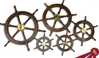 WOODEN SHIPWHEEL   Nautical Ship Wheel   PIRATE CAPTAIN 092074876315 