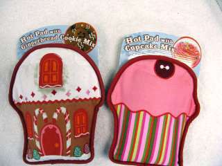 POT HOLDER WITH CUP CAKE MIX OR GINGERBREAD COOKIES MIX  