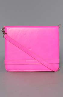 Jeffrey Campbell Handbags The Toni iPad Case in Neon Pink Leather 
