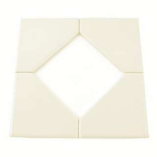 Daltile Semi Gloss 8 in. x 8 in. Almond Ceramic Diamond Insert Wall 