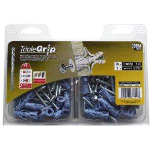 Triple Grip 1 1/2 in. # 10 Anchors with Screws (70 Pack) 172K at The 