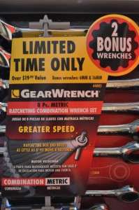 NEW GearWrench 10PC METRIC COMBINATION WRENCH SET Combo  