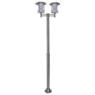 Unique Arts Executive Stainless Steel Double Tower Solar LED Light 