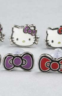 Loungefly The Hello Kitty Bow and Face 6Pack Stud Earrings  Karmaloop 