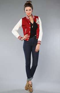 Joyrich The LA Cross Varsity Jacket in Burgandy  Karmaloop 