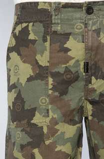 LRG The Children Of Vision True Straight Fit Camo Shorts in Olive 