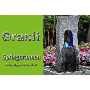 Gartenbrunnen Nina Granit mit LED Beleuchtung  Garten