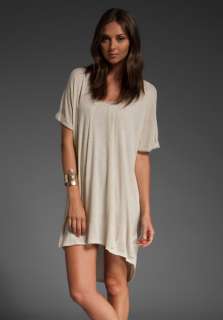 RVCA Fierce Confusion Scoop Neck T Shirt Dress in Vintage White at 