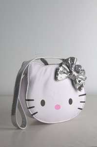 Hello Kitty White Sequins Bow Head Small Bag 2322  