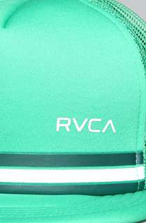 RVCA The Barlow Trucker Hat in Bean Green  Karmaloop   Global 