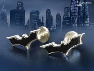 Batman™ Begins Cufflinks Black Enamel, Sterlin silver  