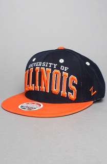 Capital Sportswear The Illinois Superstar Snapback Hat in Orange Navy 