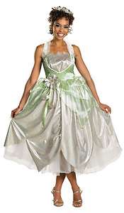 Womens 12 14 Princess Tiana Shimmer Deluxe Costume   Pr  