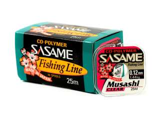 Pack of 10 Spools   Sasame Musashi 0.12mm 25m Line for Pole Rods Color 