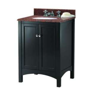 Foremost Haven 25 in. W x 22 in. D Vanity in Espresso with Granite Top 