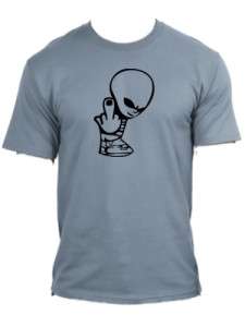 NEW Alien with Middle Finger Funny Adult Humor T Shirt All Sizes 
