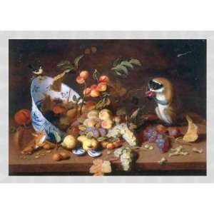 Bild mit Rahmen Hans van Essen, Stilleben mit Früchten und Tieren 