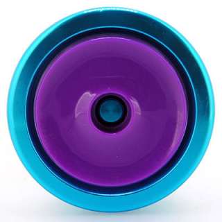 Magic YoYo T10 Dark Angel 2 Blue with purple flat hubstacks Aluminum 