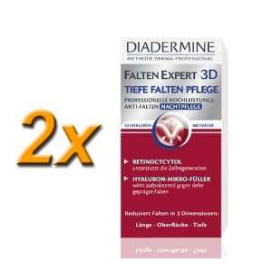 2x Diadermine Falten Expert 3D Tiefe Falten Nachtpflege / Anti Age 