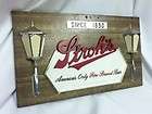 STROHS BEER SIGN BAR CARRIAGE STYLE NO LIGHT STROHS BREWERY VINTAGE 