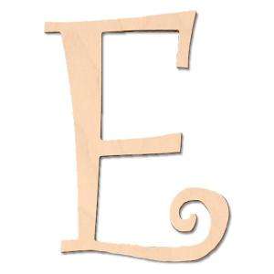 Design Craft MIllworks 8 In. Baltic Birch Curly Letter (E) 47004 at 