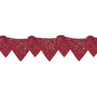 The Wallpaper Company 8.5 in X 15 Ft Red Die Cut Bandana Border 