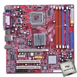 PC Chips M985G Intel Socket 775 microATX Motherboard and Intel Pentium 