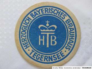 alter Bierdeckel Selten HB Tegernsee mit Sonderdruck  
