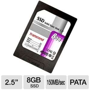 Transcend TS8GSSD25 S Solid State Hard Drive (SLC)   2.5, 8GB, PATA at 