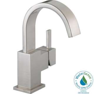 Delta Vero Single Hole 1 Handle High Arc Bathroom Faucet in Stainless 