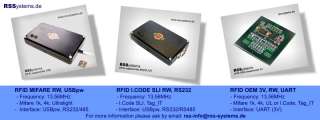 RFID READER/WRITER, MIFARE 13,56MHz, USB + 3Tags  