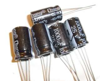 1000uF 25V Capacitor 105C +/ 20% Tolerance