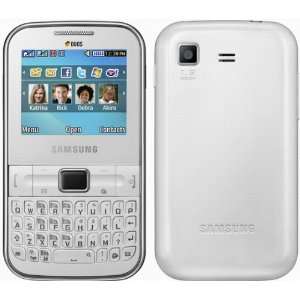 Handy Samsung C3222 Ch@t322 Duos Dual Sim Pure White QWERTY Ohne 