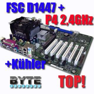 Mainboard FSC D1447 + P4 2.4GHz + Kühler Intel 845E DDR  