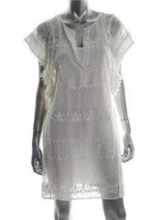 BCBG Maxazria NEW White Versatile Dress Lace Fitted S  